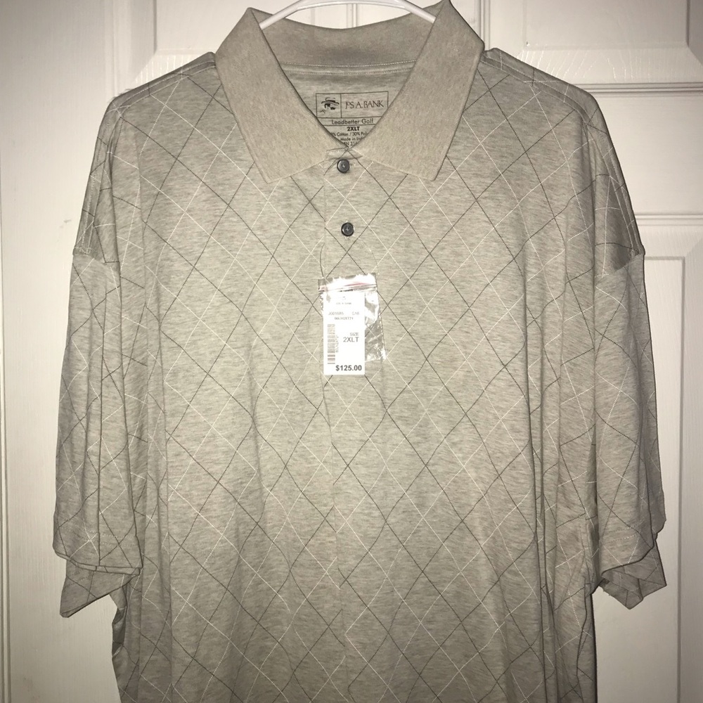Jos. A. Bank Gray Polo Shirt.  2XLT.  NW…